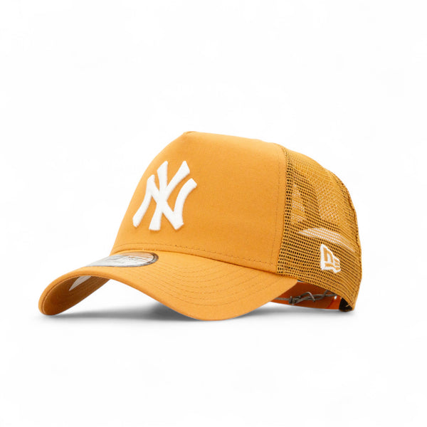 New Era League Essentials NY A-Frame Trucker Cap - Orange
