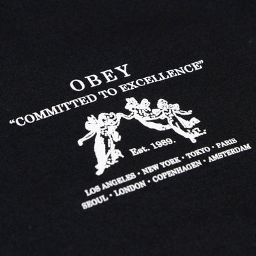 Obey Committed to Excellence T-Shirt - Black - Pretend Supply Co.