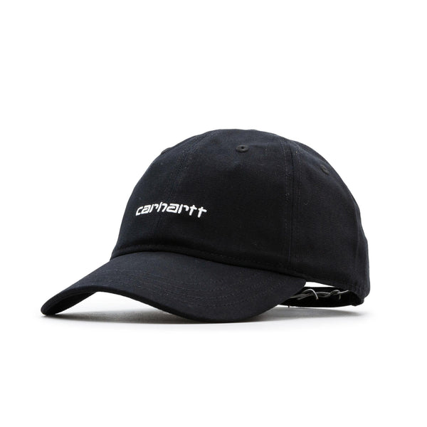 Carhartt WIP Canvas Script Cap - Black/White - Pretend Supply Co.