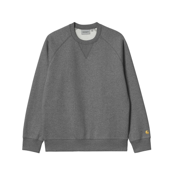 Carhartt WIP Chase Crew Sweatshirt - Dark Grey Heather/Gold - Pretend Supply Co.