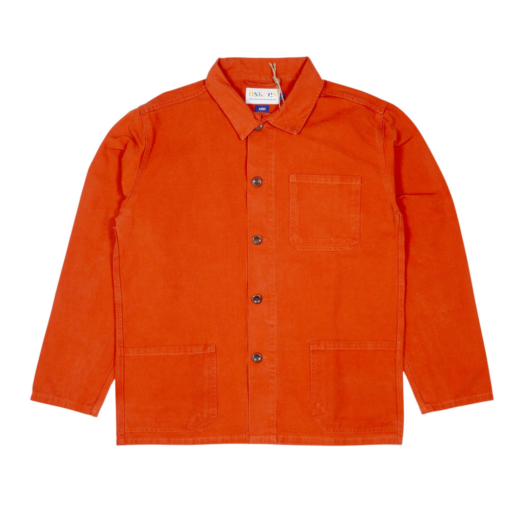 Uskees 3001 Buttoned Overshirt Jacket - Rust