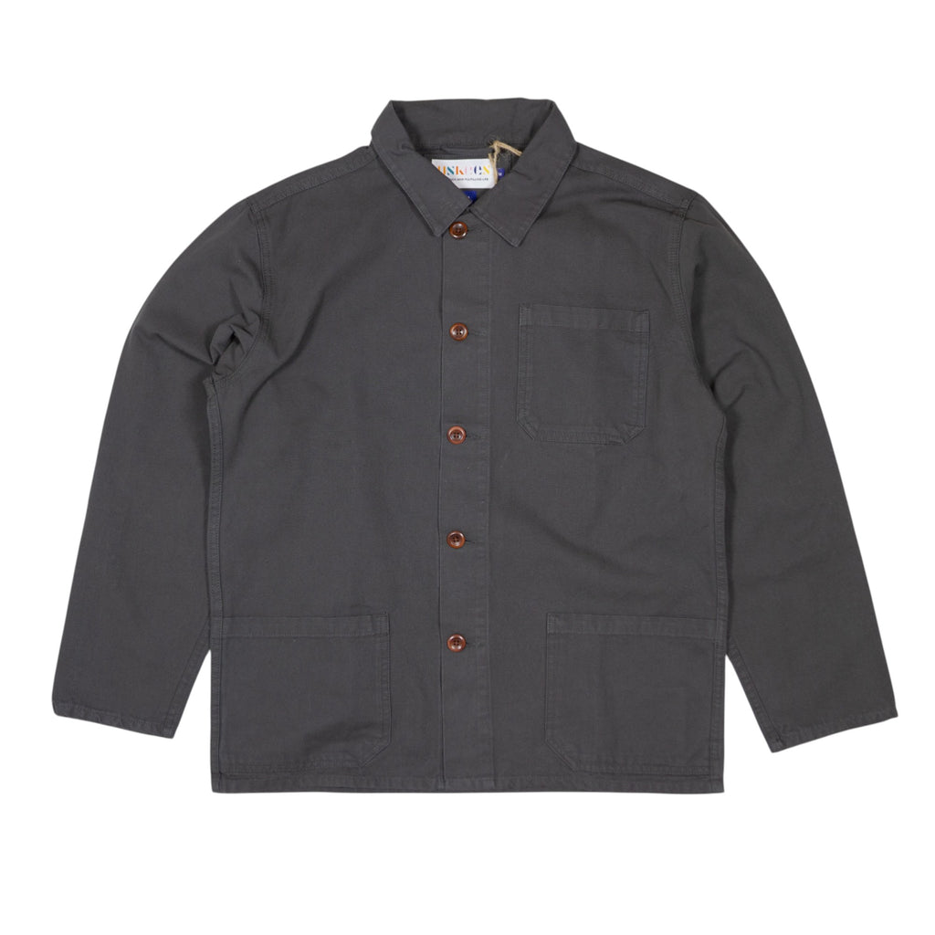 Uskees 3001 Buttoned Overshirt Jacket - Charcoal