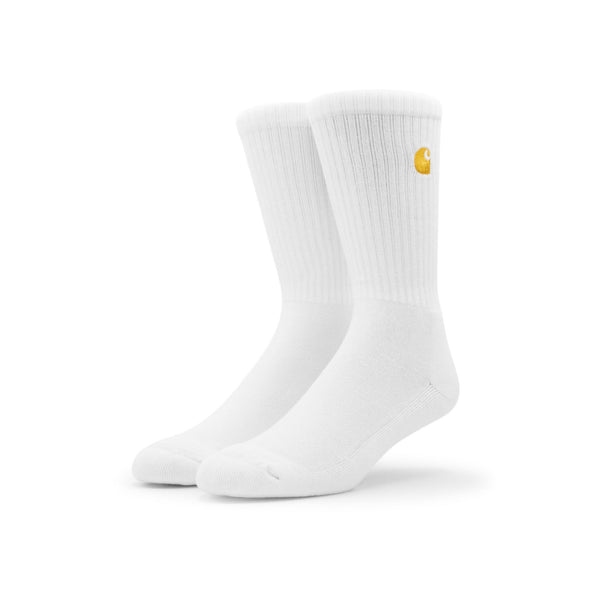 Carhartt WIP Chase Socks - White/Gold