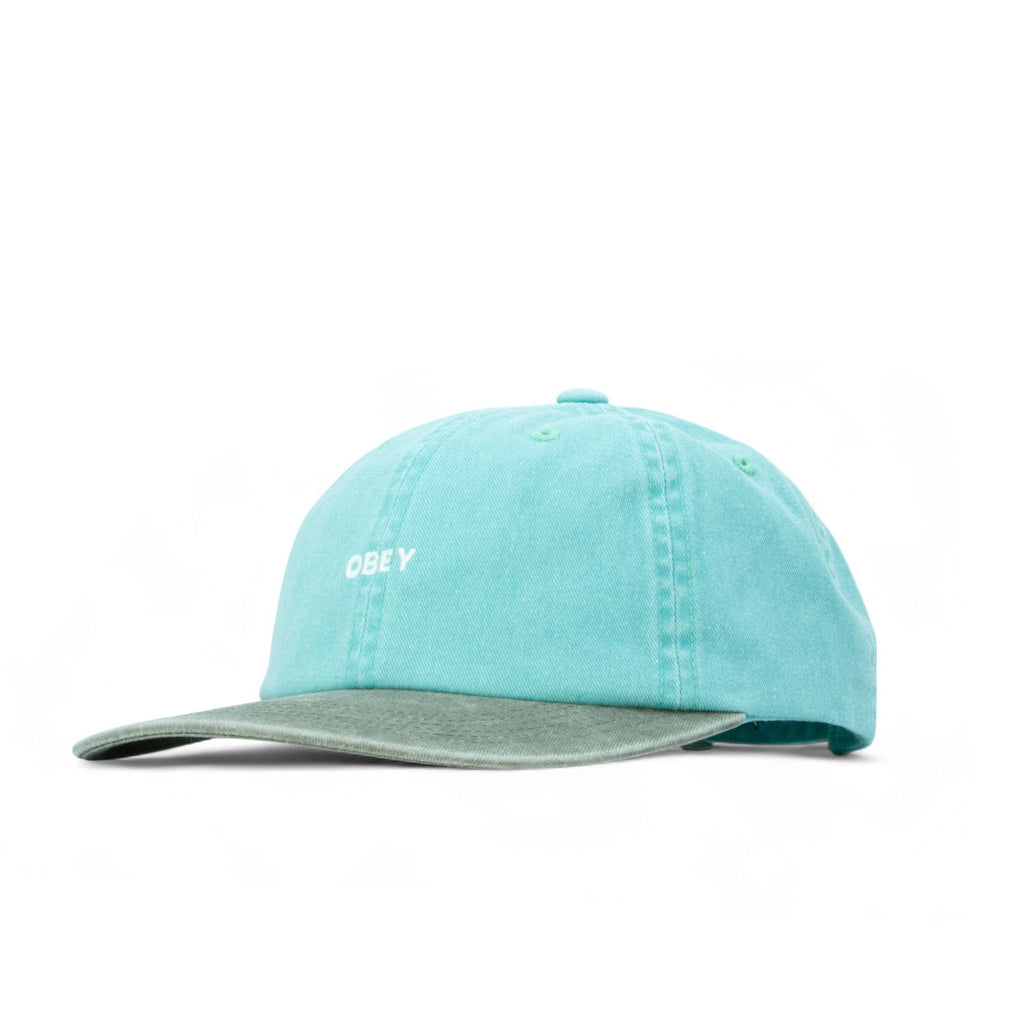 Obey Pigment Bold 6 Panel Snapback Cap - Pigment Sea Spray
