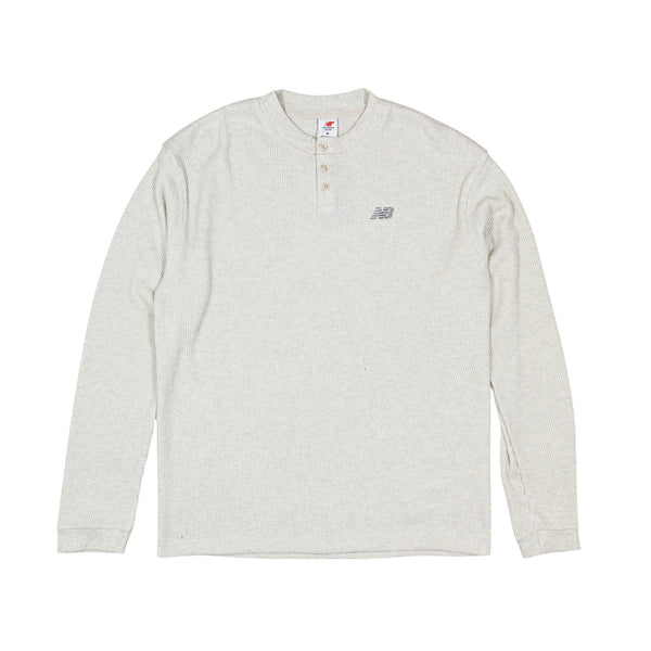 New Balance Longsleeve Henley T-Shirt - Oatmeal