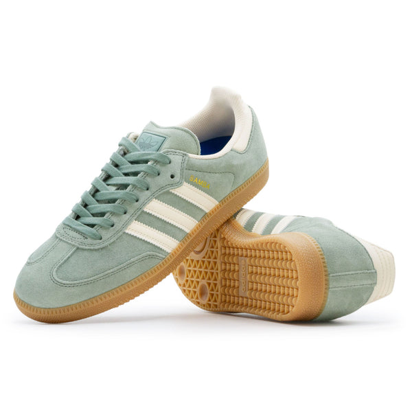 Adidas Samba ADV Shoes - Silver Green/Wonder White/Gold Metallic - Pretend Supply Co.