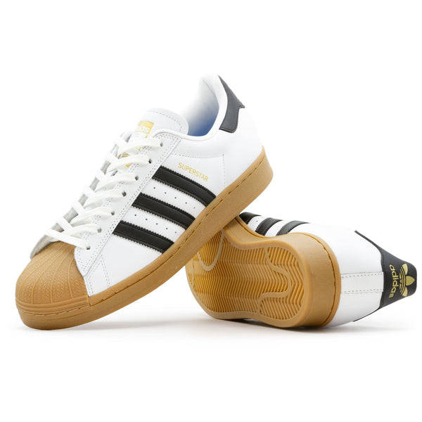 Adidas Superstar ADV Shoes - FTW White/Core Black/Gum4 - Pretend Supply Co.