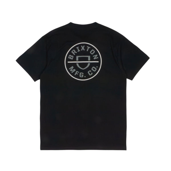 Brixton Crest II T-Shirt - Black/Dark Sage/Warm Grey - Pretend Supply Co.