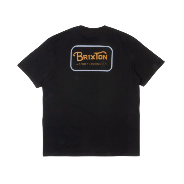 Brixton Grade T-Shirt - Black/Tobacco/Blue - Pretend Supply Co.