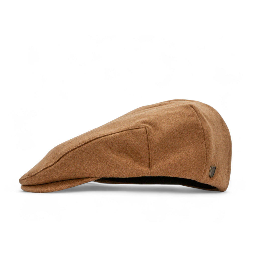 Brixton Hooligan Flat Cap - Camel Melton Wool - Pretend Supply Co.