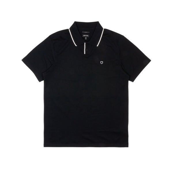 Brixton Mod Flex Polo Shirt - Black/White - Pretend Supply Co.