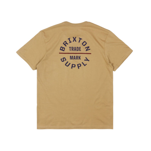 Brixton Oath V T-Shirt - Tigers Eye/Navy/Mahogany - Pretend Supply Co.