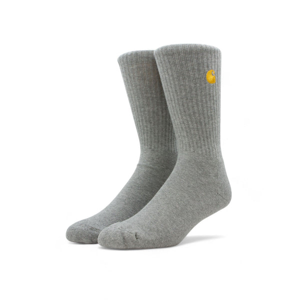 Carhartt WIP Chase Socks - Grey Heather/Gold - Pretend Supply Co.