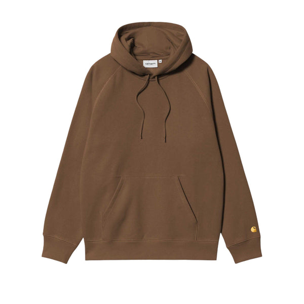 Carhartt WIP Hooded Chase Sweatshirt - Chocolate/Gold - Pretend Supply Co.