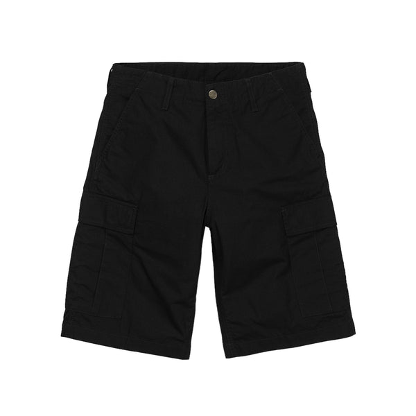 Carhartt WIP Regular Cargo Short - Black Rinsed - Pretend Supply Co.