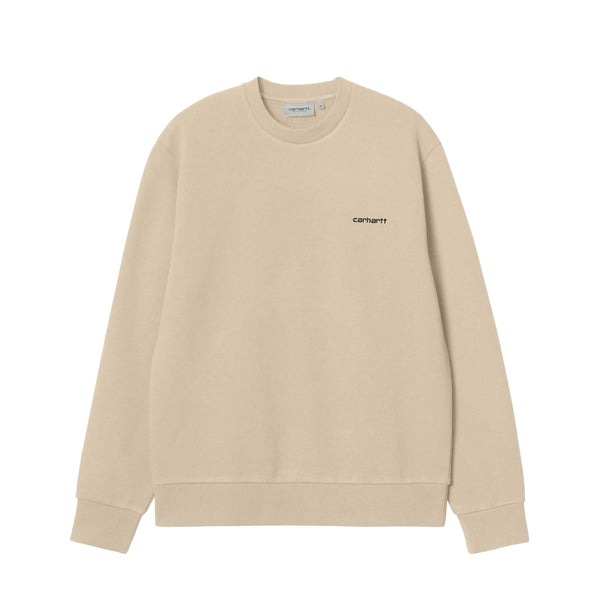 Carhartt WIP Script Embroidery Crew Sweatshirt - Wall/Black - Pretend Supply Co.