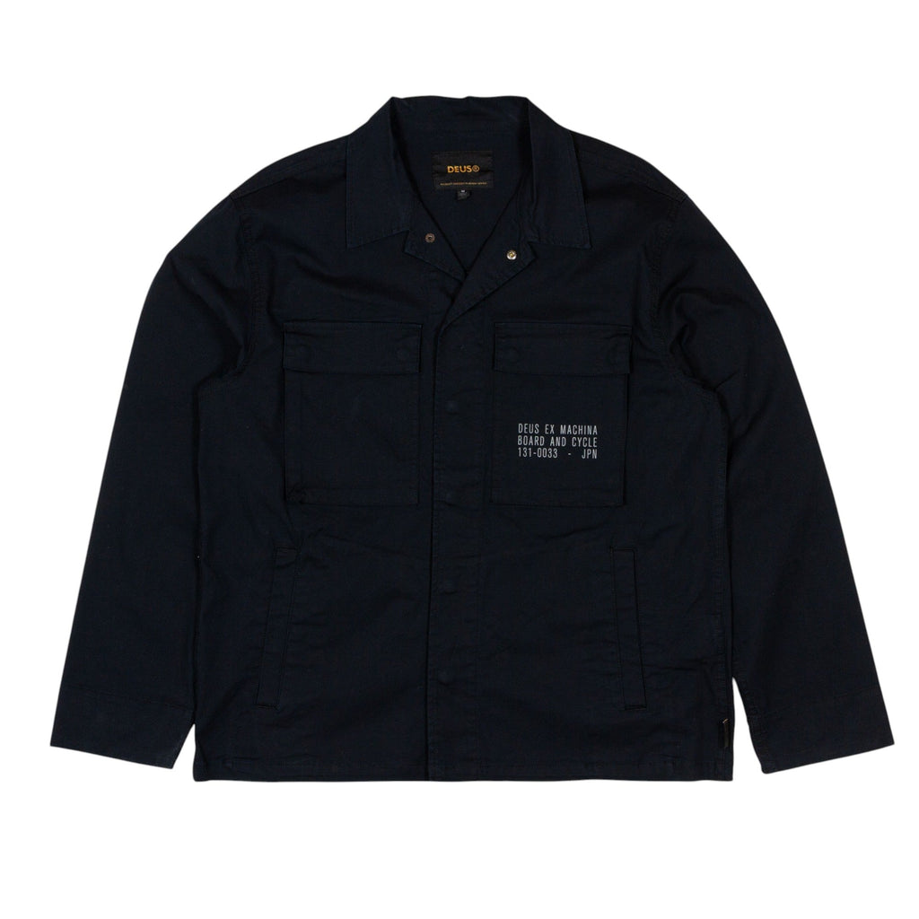 Deus Ex Machina Tommy Poplin Surf Shirt - Black - Pretend Supply Co.
