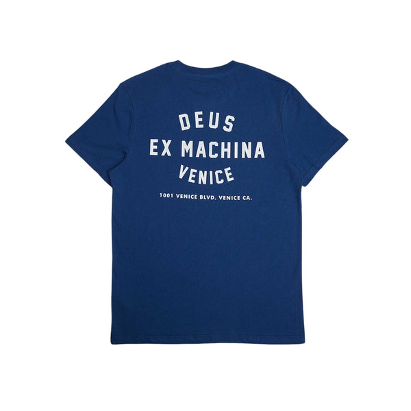 Deus Ex Machina Venice Skull T-Shirt - Mechanic Blue - Pretend Supply Co.