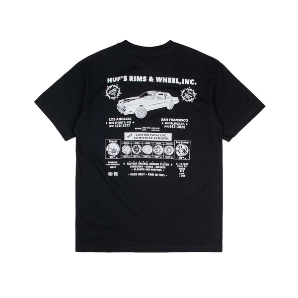 Huf Rim And Wheel Inc T-Shirt - Black - Pretend Supply Co.