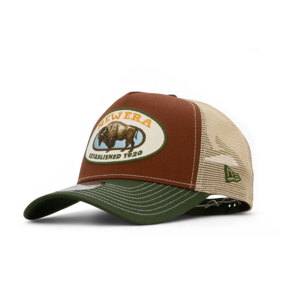 New Era Animal Patch Trucker Cap - Brown/Green - Pretend Supply Co.