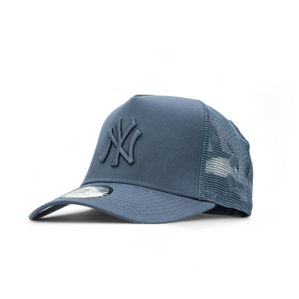 New Era League Essentials NY A - Frame Trucker Cap - Dark Blue - Pretend Supply Co.