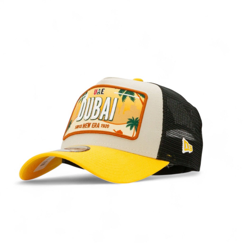 New Era Patch Dubai Trucker Cap - Brown/Yellow - Pretend Supply Co.