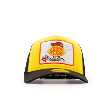 New Era Patch Lemon Stand A-Frame Trucker Cap - Yellow - Pretend Supply Co.