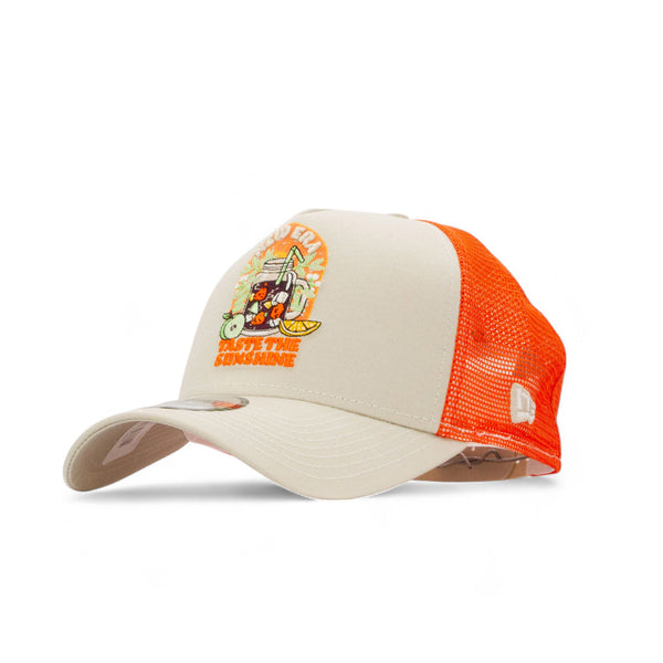 New Era Summer Taste The Sunshine Trucker Cap - Stone/Orange - Pretend Supply Co.