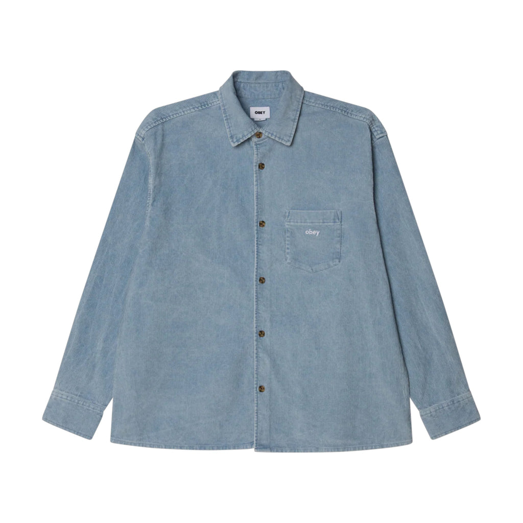 Obey Buckley Corudroy Woven Jacket - Blue Fog Faded - Pretend Supply Co.