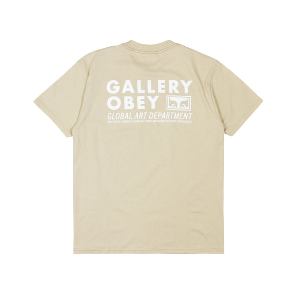 Obey Global Art Department T-Shirt - Sand - Pretend Supply Co.