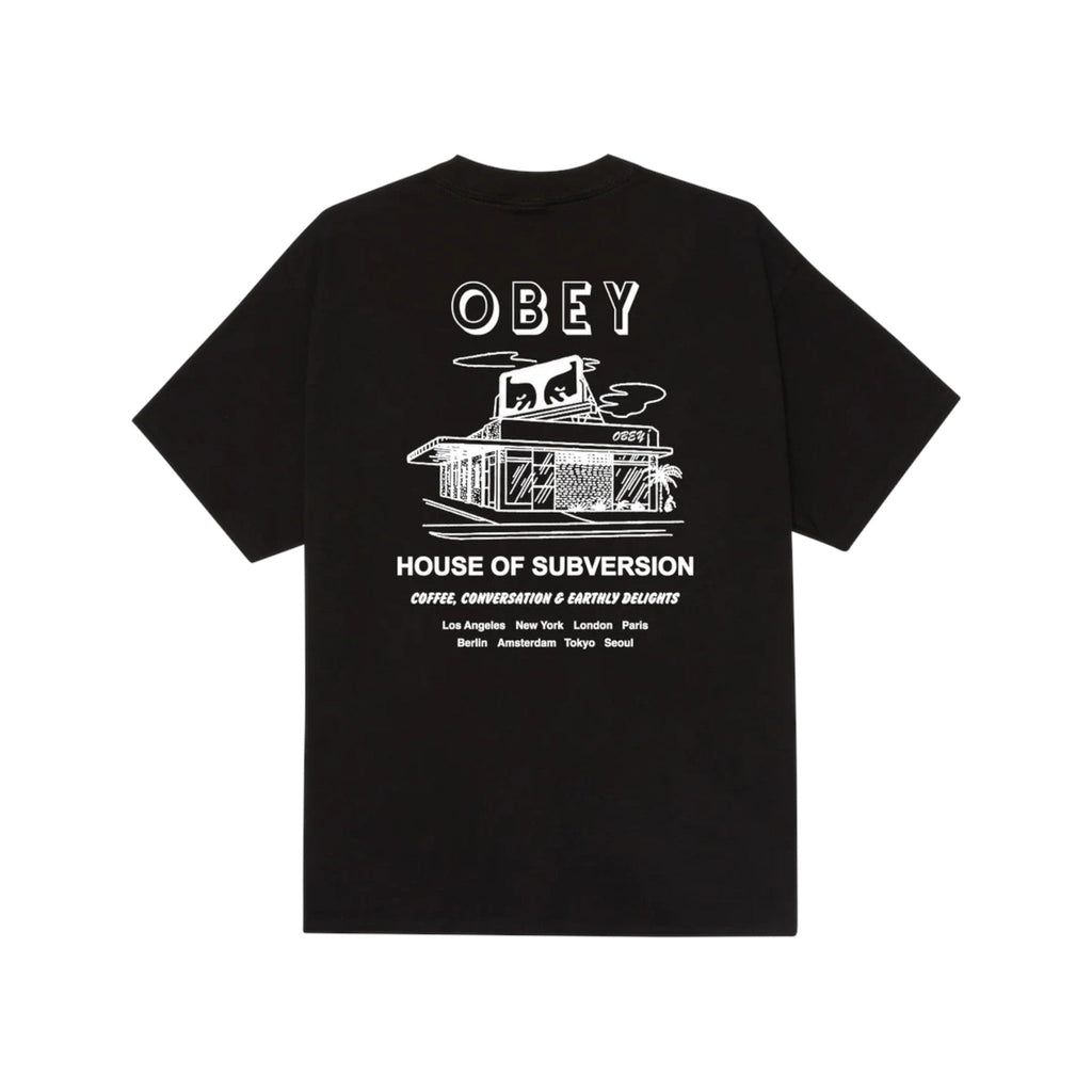 Obey House of Subversion T-Shirt - Black - Pretend Supply Co.