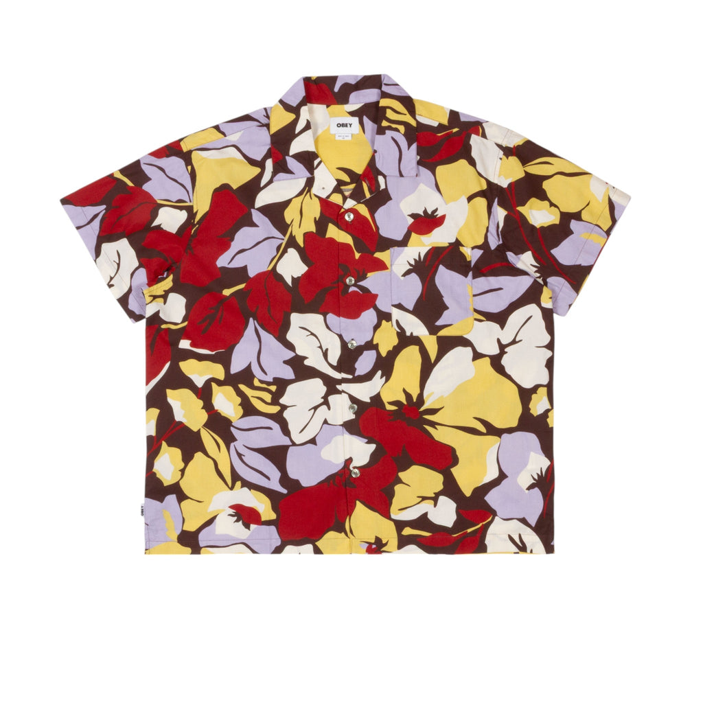 Obey Maxwell Woven Shirt - Chocolate Multi - Pretend Supply Co.
