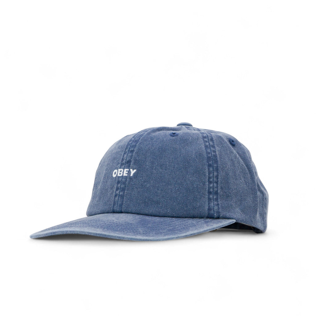 Obey Pigment Bold 6 Panel Snapback Cap - Pigment Navy - Pretend Supply Co.