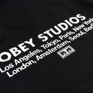Obey Studios Hooded Sweatshirt - Black - Pretend Supply Co.