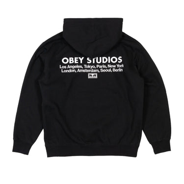 Obey Studios Hooded Sweatshirt - Black - Pretend Supply Co.