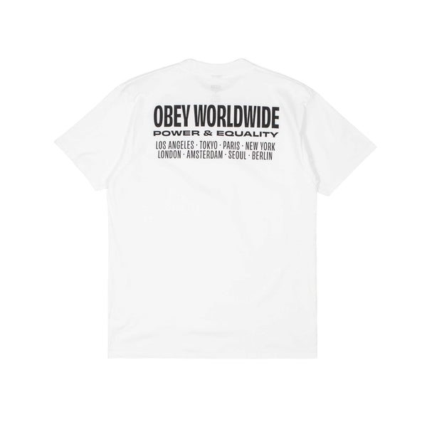 Obey Worldwide Power & Equality T-Shirt - White - Pretend Supply Co.