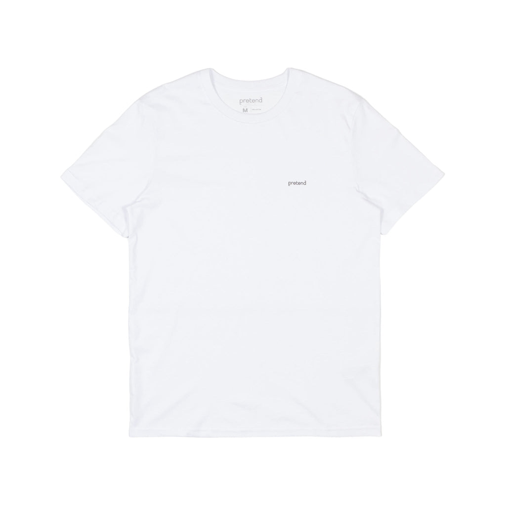 Pretend Brackets Chest T-Shirt - White - Pretend Supply Co.