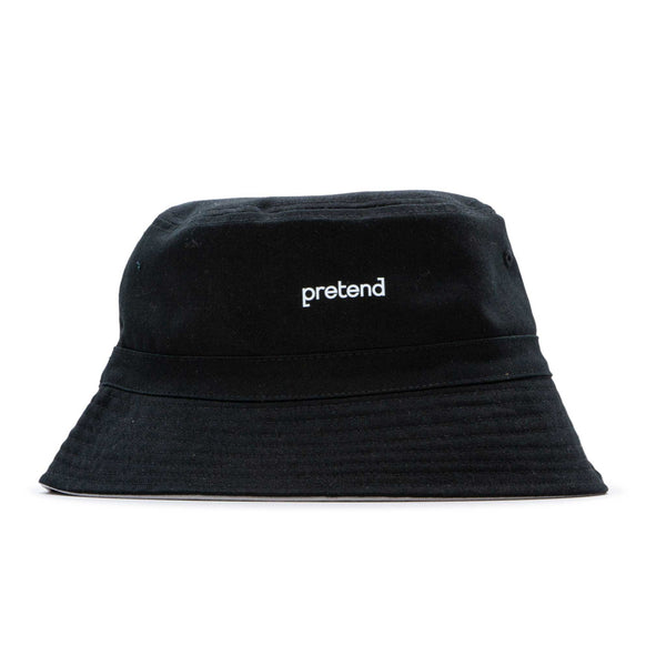 Pretend Brackets Reversible Bucket Hat - Black/Grey - Pretend Supply Co.