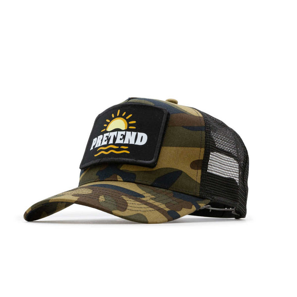 Pretend Surf Club Patch Trucker Cap - Jungle Camo - Pretend Supply Co.