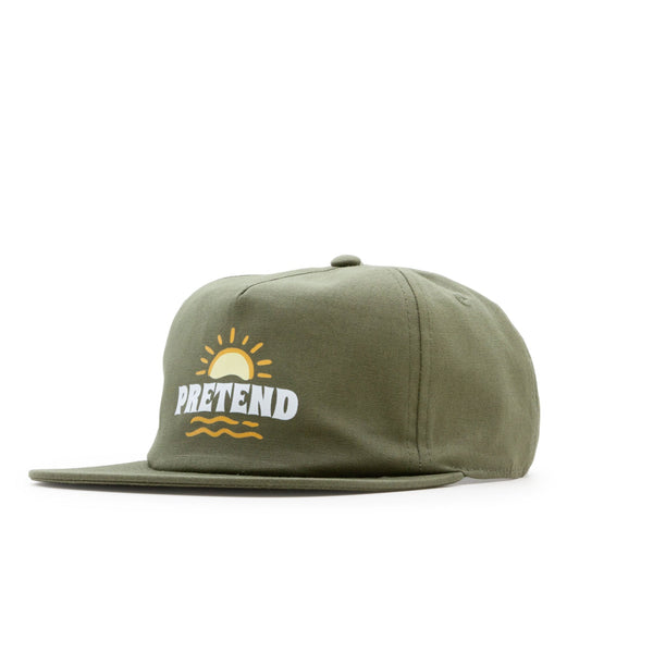 Pretend Surf Club Unstructured 5 - Panel Cap - Olive - Pretend Supply Co.