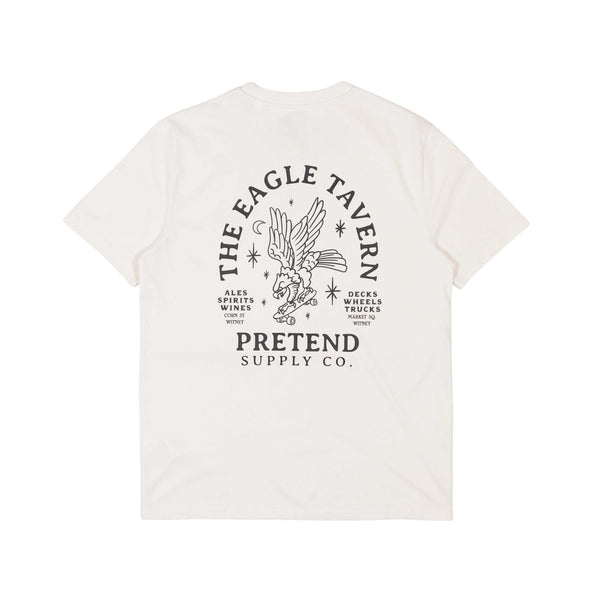 Pretend x The Eagle Tavern Flash T-Shirt - Vintage White - Pretend Supply Co.