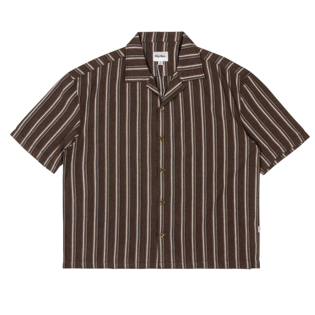 Rhythm Baja Relaxed Stripe Shirt - Cafe - Pretend Supply Co.