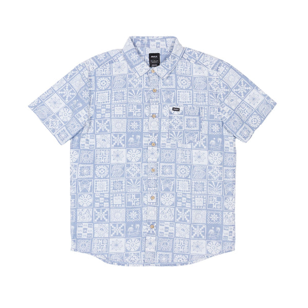 RVCA Frame Chambray Shirt - Light Blue - Pretend Supply Co.