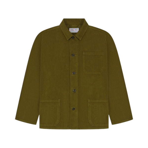 Uskees 3001 Cord Buttoned Overshirt Jacket - Woodland Green - Pretend Supply Co.