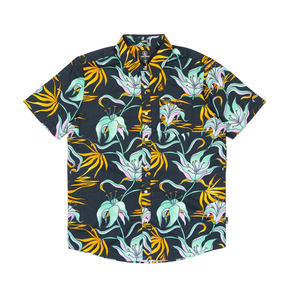 Volcom Brainmelter Floral Shirt - Black/Green - Pretend Supply Co.