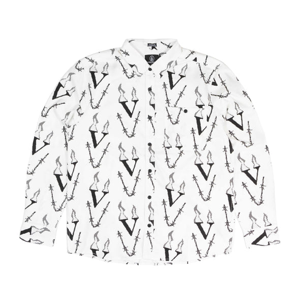 Volcom Fergadelic Woven Shirt - White - Pretend Supply Co.