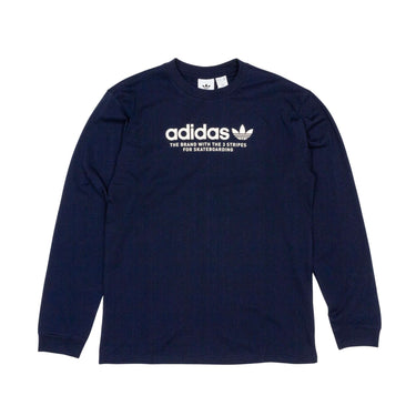 Adidas 4.0 Logo Longsleeve T-Shirt - Collegiate Navy/White - Pretend Supply Co.