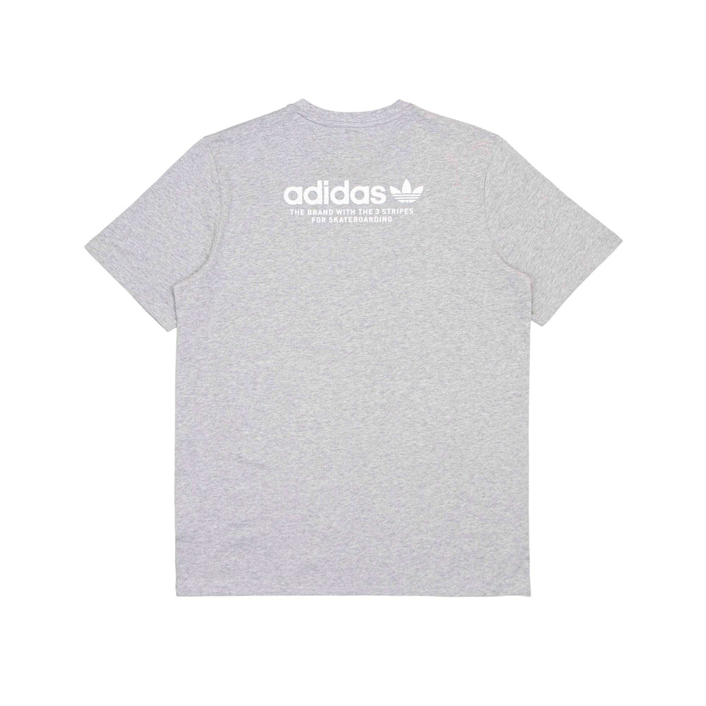 Adidas 4.0 Logo T-Shirt - Medium Heather Grey/White - Pretend Supply Co.