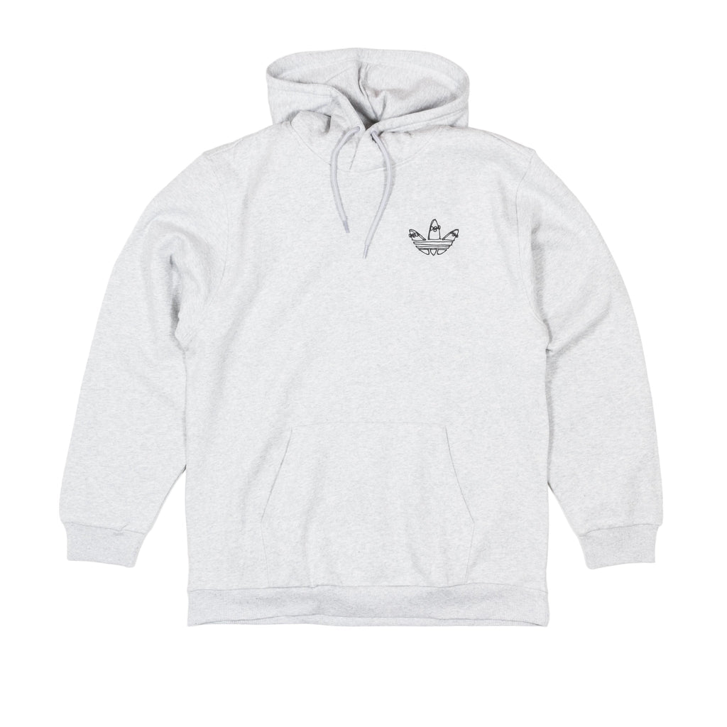 Adidas Henry Jones Hooded Sweatshirt - Light Grey Heather/Black - Pretend Supply Co.