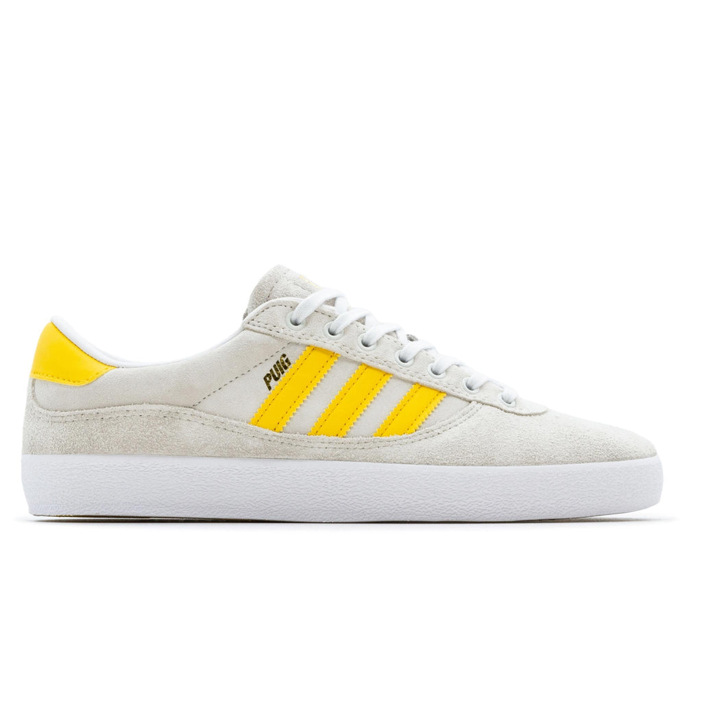 Adidas Puig Indoor Shoes - Crystal White/Bold Gold/Cloud White - Pretend Supply Co.